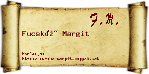 Fucskó Margit névjegykártya